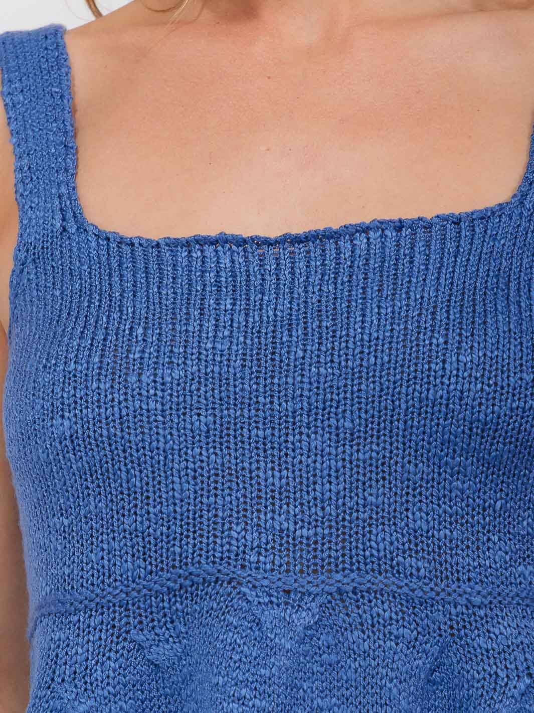 WOMEN'S SLEEVELESS SQUARE NECK PEPLUM TANK TOP