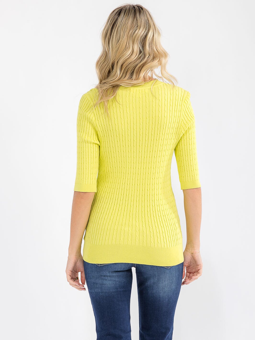 WOMEN'S SHORT SLEEVE RIBBED DETAILED BLOUSE