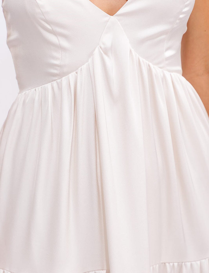 WOMEN'S SLEEVELESS V-NECK OPEN BACK TIERED MAXI DRESS