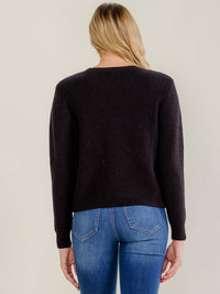 WOMEN'S LONG SLEEVE PULLOVER FLOWER CROCHET SWEATER