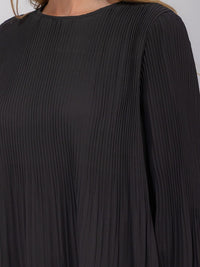 WOMEN'S LONG SLEEVE PLEATED BLOUSE