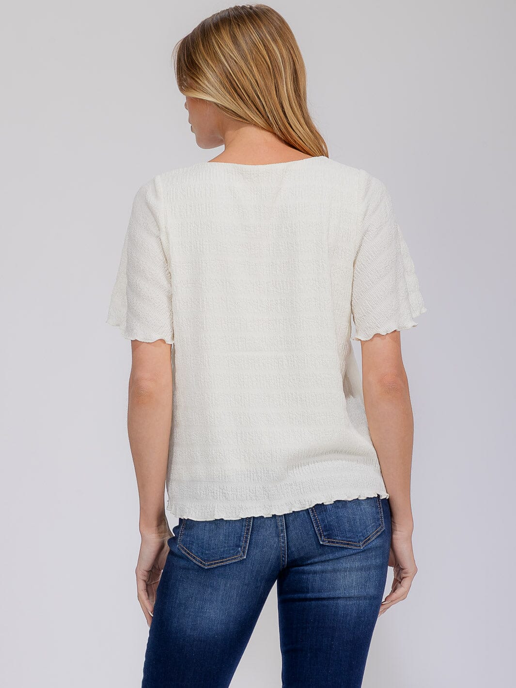 WOMEN'S SHORT SLEEVE SQUARE NECK TUNIC BLOUSE