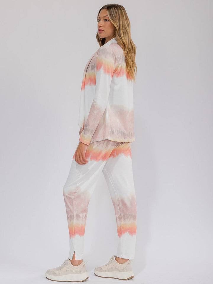 WOMEN'S ELASTIC WAIST FRONT POCKETS TIE DYE PANTS