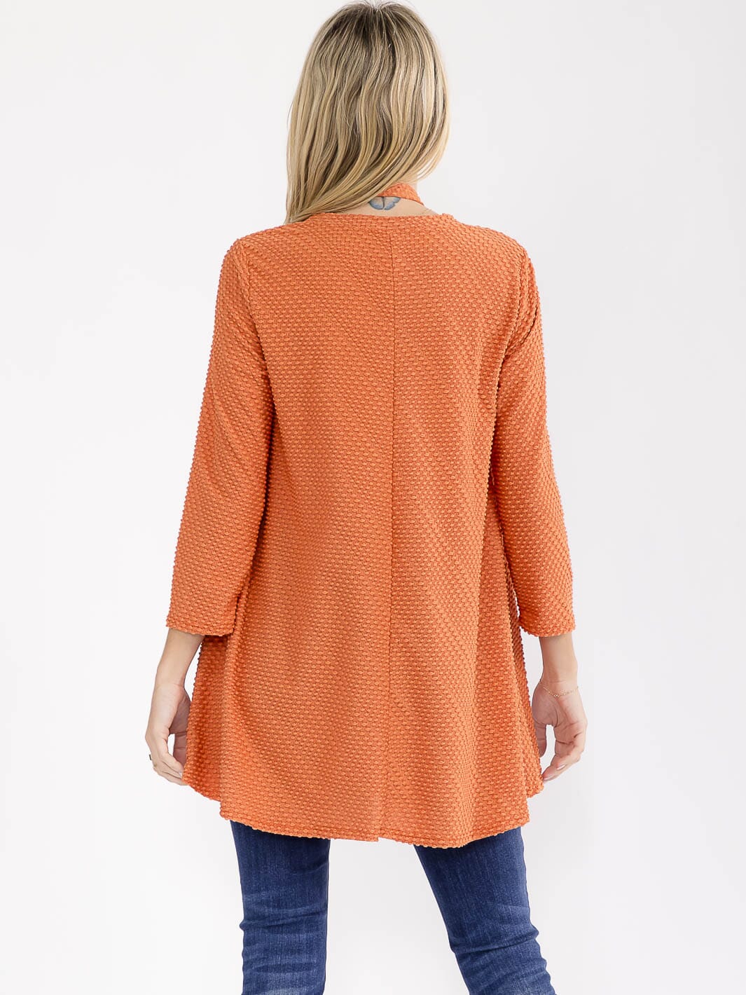 WOMEN'S 3/4 SLEEVE W/SCARF DETAILED TUNIC BLOUSE