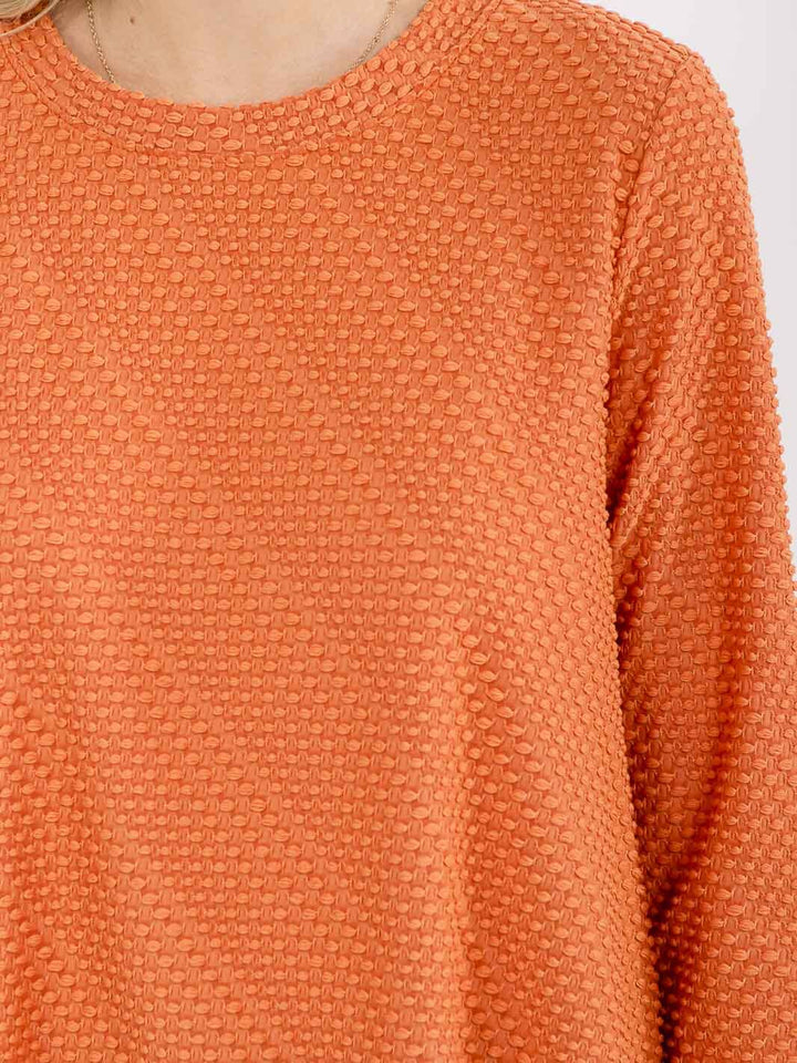 WOMEN'S 3/4 SLEEVE W/SCARF DETAILED TUNIC BLOUSE