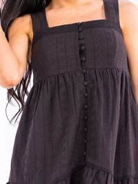 WOMEN'S SLEEVELESS SQUARE NECK TUNIC MINI DRESS