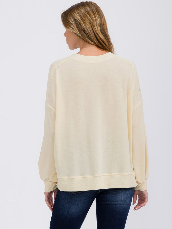WOMEN'S LONG SLEEVE SOLID TOP