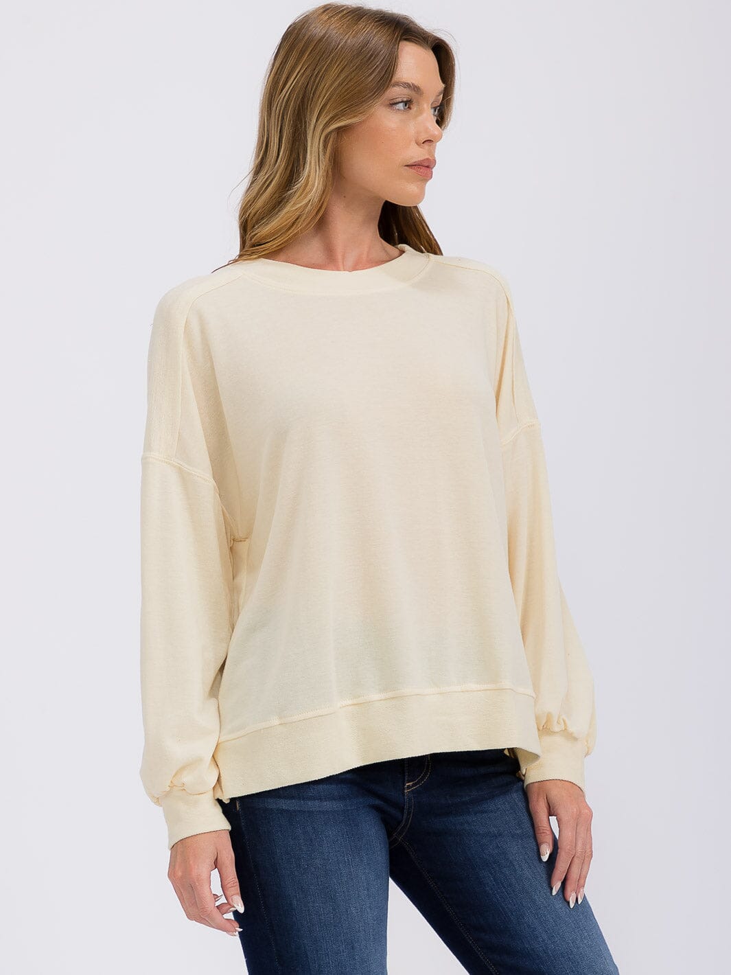 WOMEN'S LONG SLEEVE SOLID TOP