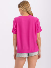 WOMEN'S SHORT SLEEVE SOLID TOP