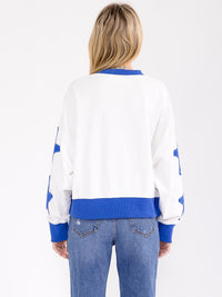 WOMEN'S LONG SLEEVE COLORBLOCK GRAPHIC TOP