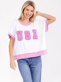 WOMEN'S SHORT SLEEVE GRAPHIC TOP