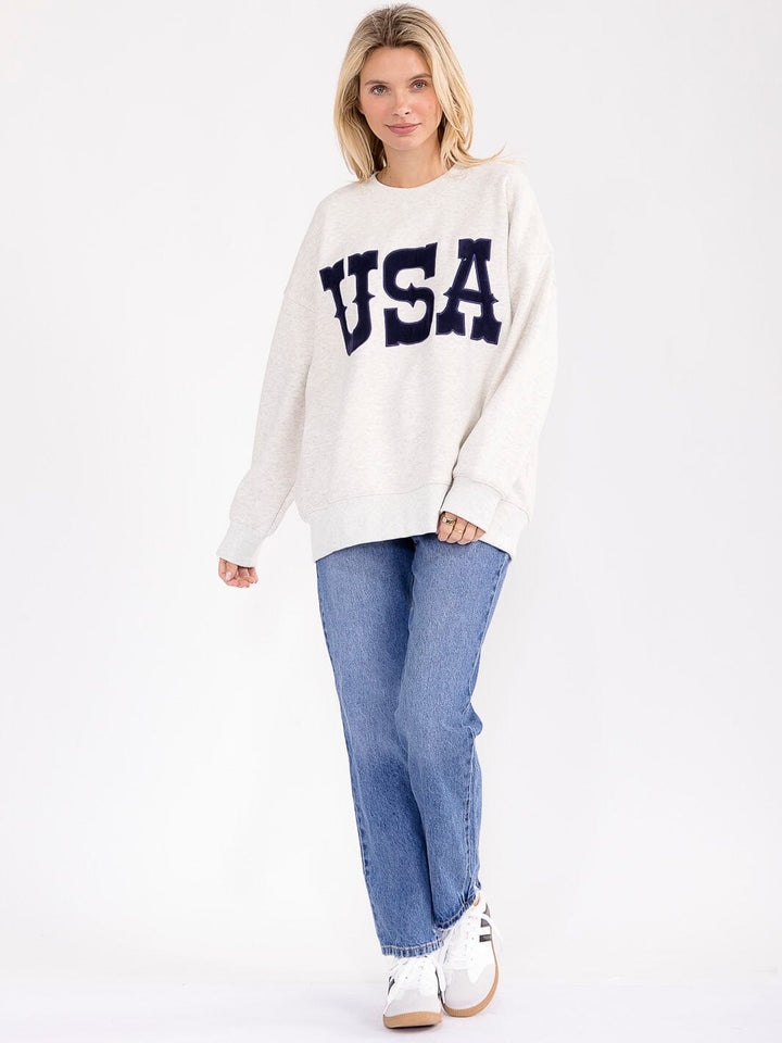 WOMEN'S LONG SLEEVE GRAPHIC PULLOVER SWEATER