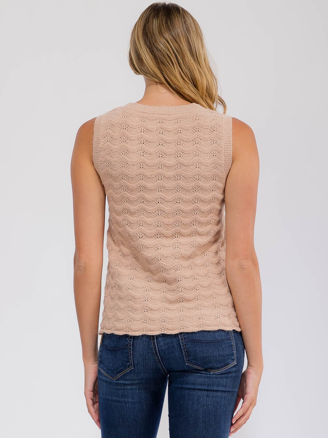 WOMEN'S SLEEVELESS CROCHET TANK TOP