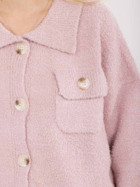 WOMEN'S LONG SLEEVE BUTTON CLOSURE SWEATER