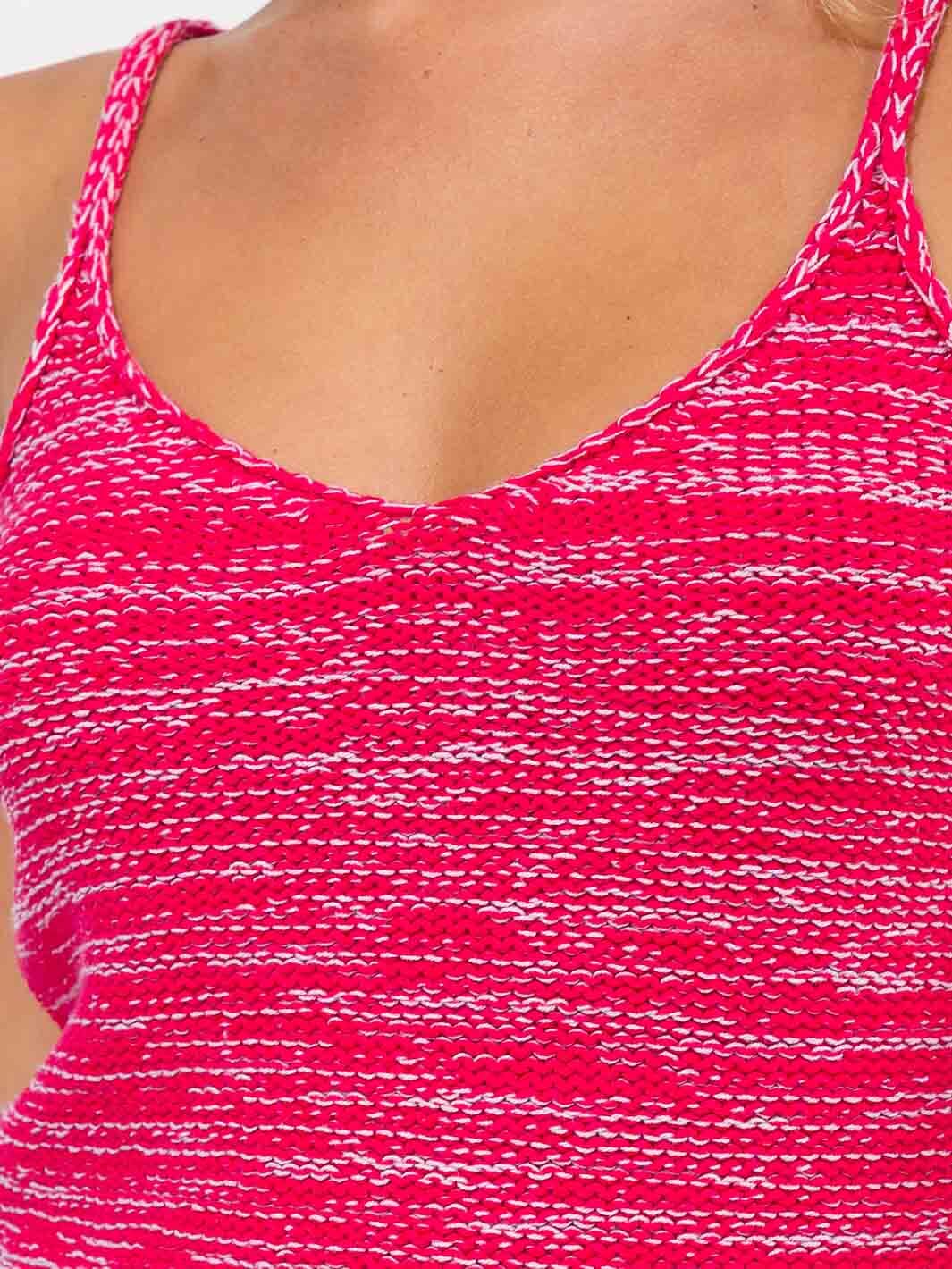 WOMEN'S SLEEVELESS V-NECK KNIT TANK TOP