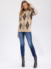 WOMEN'S LONG SLEEVE DETAILED PULLOVER SWEATER