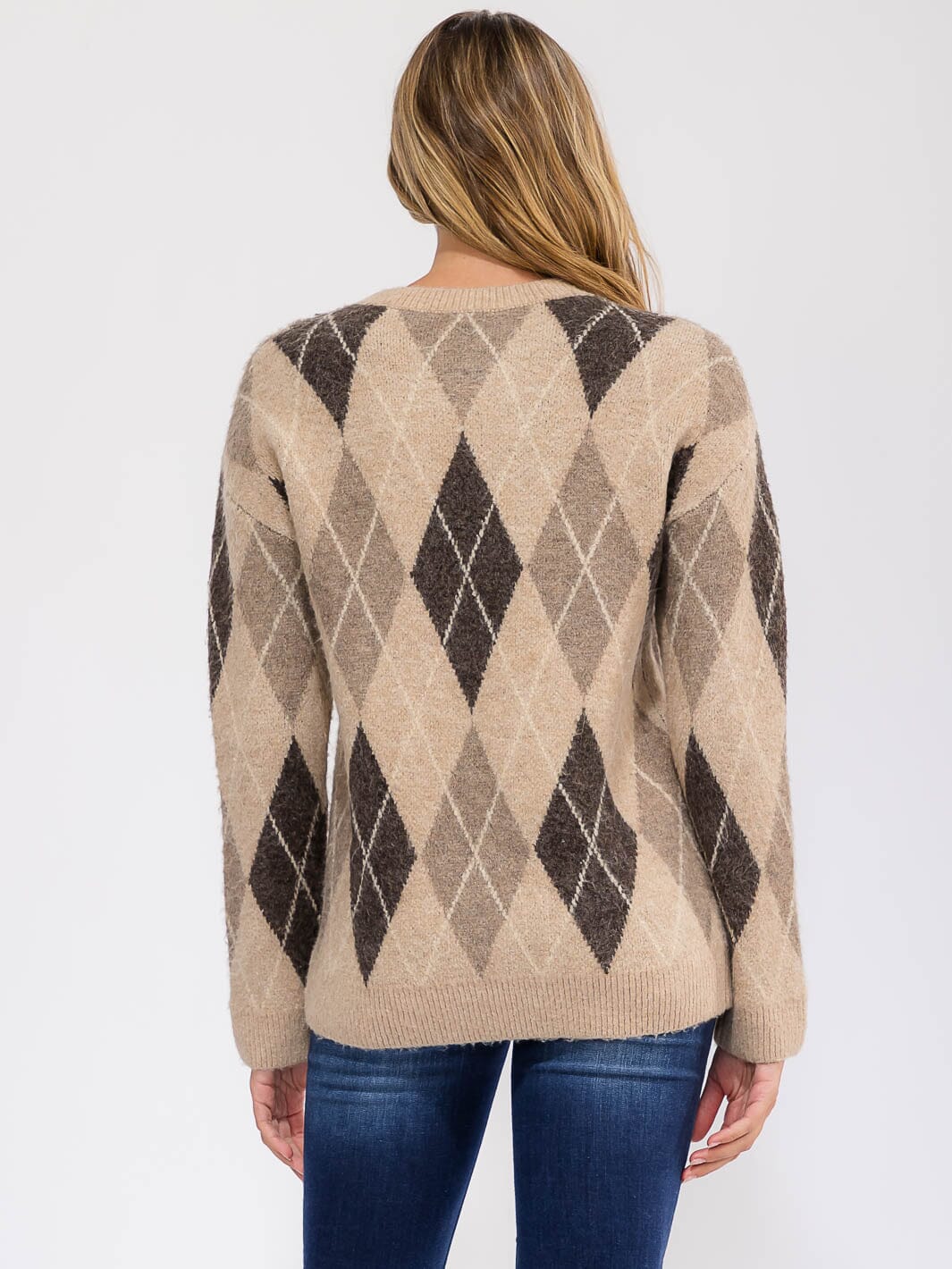 WOMEN'S LONG SLEEVE DETAILED PULLOVER SWEATER