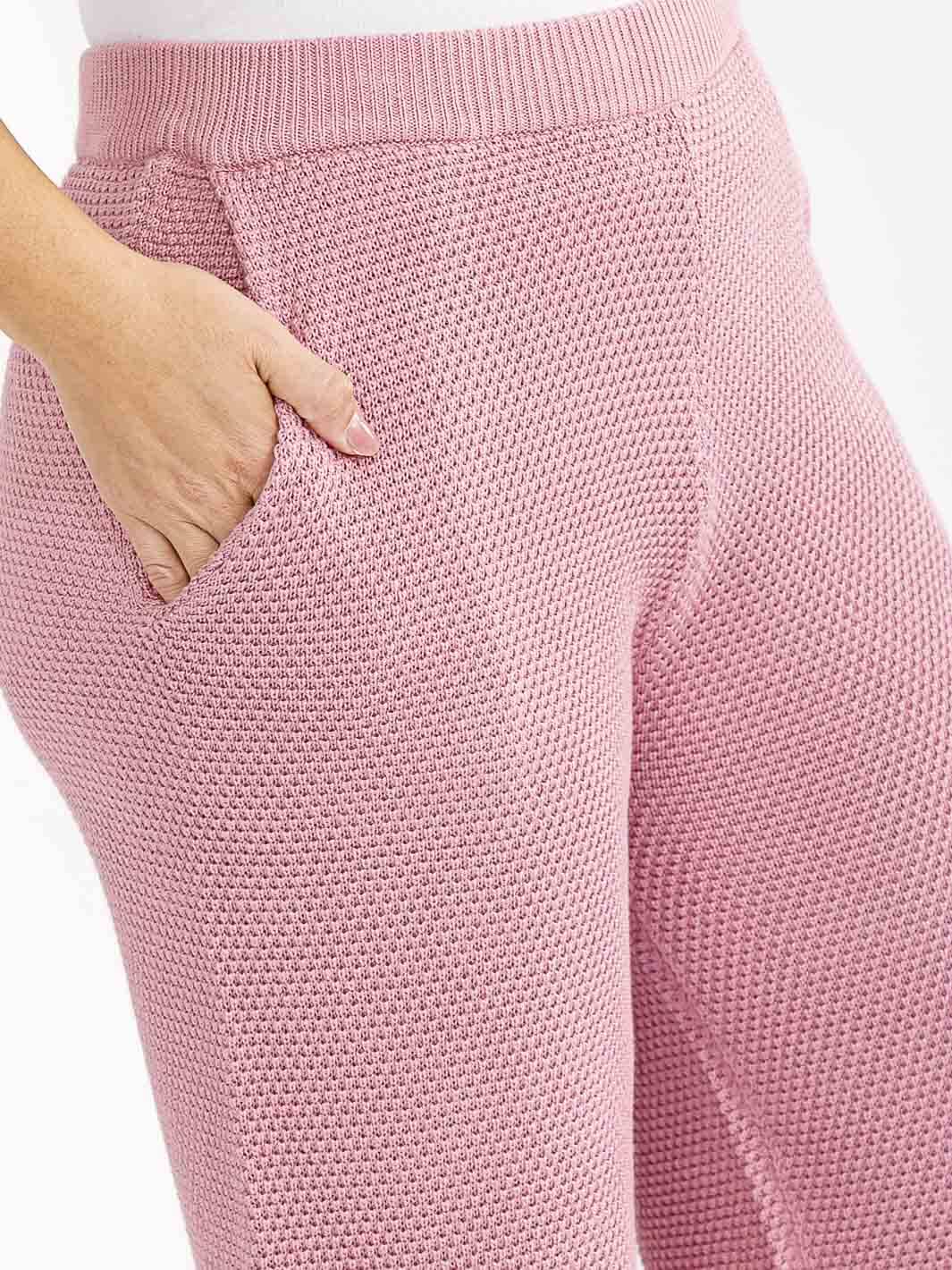 PLUS SIZE ELASTIC WAIST FRONT POCKETS WIDE LEG DETAILED PANTS