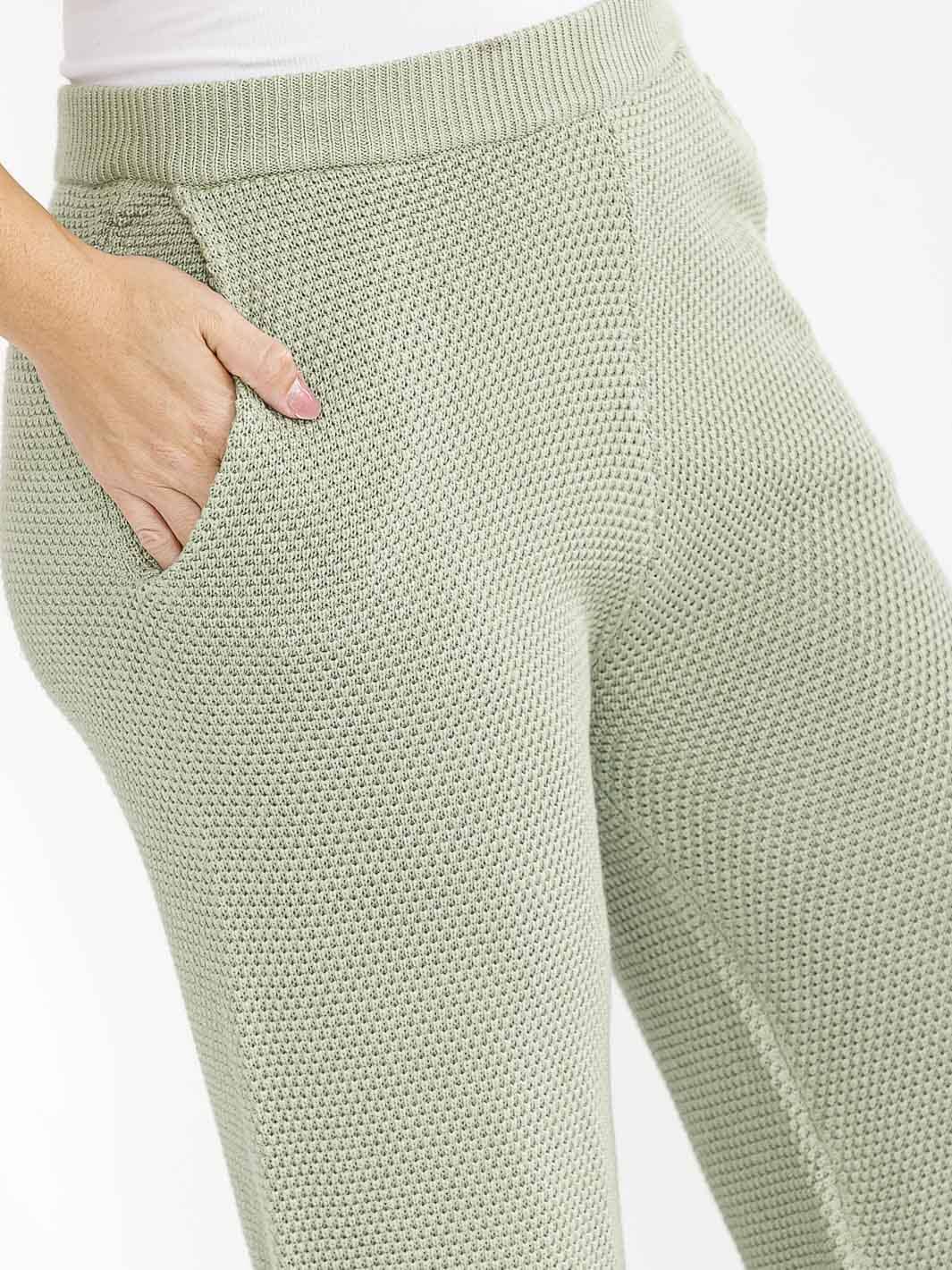 PLUS SIZE ELASTIC WAIST FRONT POCKETS WIDE LEG DETAILED PANTS