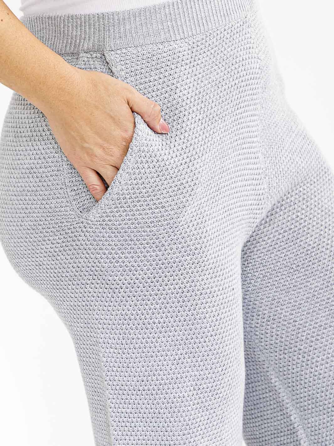 PLUS SIZE ELASTIC WAIST FRONT POCKETS WIDE LEG DETAILED PANTS