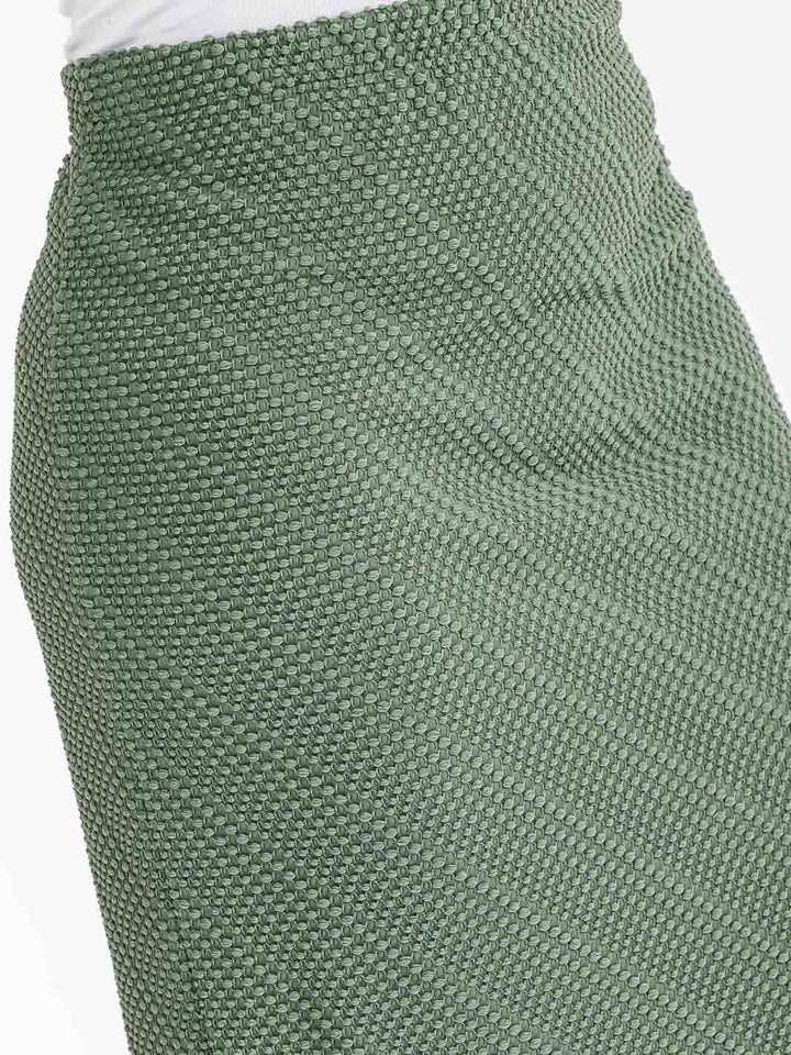 PLUS SIZE ELASTIC WAIST DETAILED MAXI SKIRT