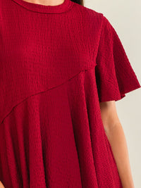 ENTRO WOMEN'S SHORT SLEEVE TUNIC PEPLUM BLOUSE