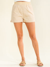 ENTRO WOMEN'S ELASTIC WAIST POCKETS PUFFER MINI SHORTS