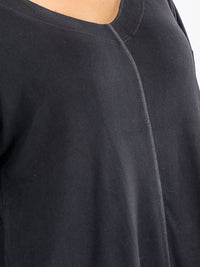 PLUS SIZE LONG SLEEVE V-NECK SOLID TOP