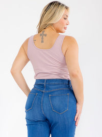 PLUS SIZE SLEEVELESS SOLID BODYSUIT