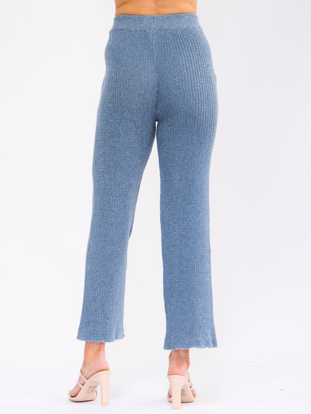 WOMEN'S ELASTIC WAIST FRONT POCKETS WIDE LEG PANTS
