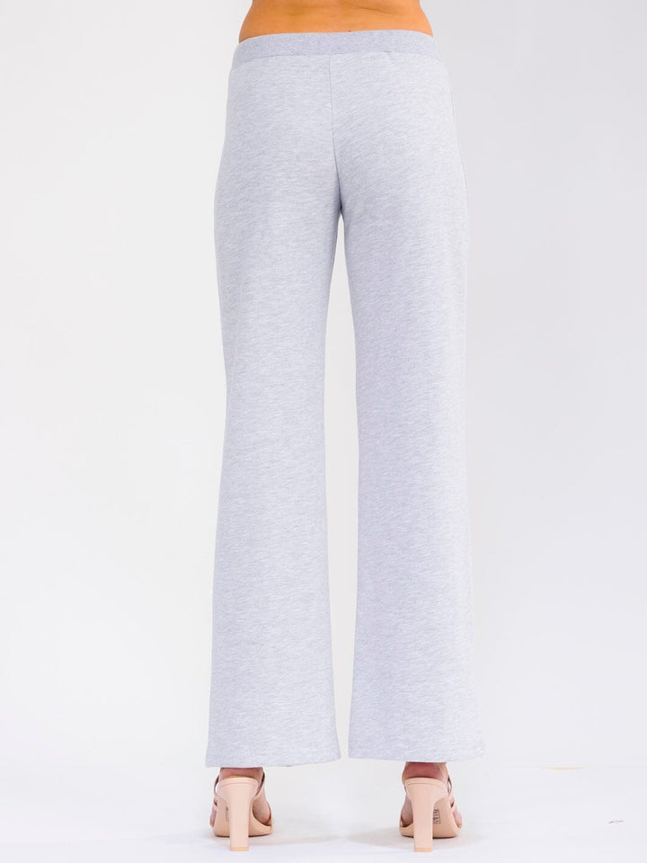 WOMEN'S ELASTIC WAIST SELF TIE GRAPHIC WIDE LEG PANTS