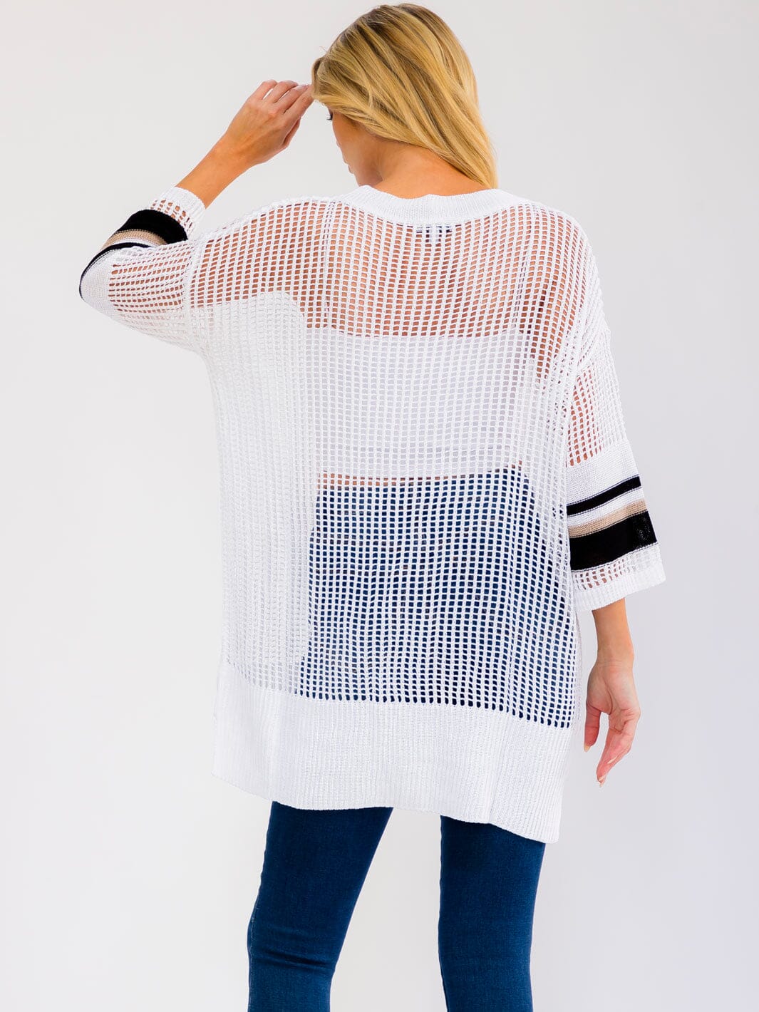 WOMEN'S SHORT SLEEVE KNIT PULLOVER COVER UP TOP