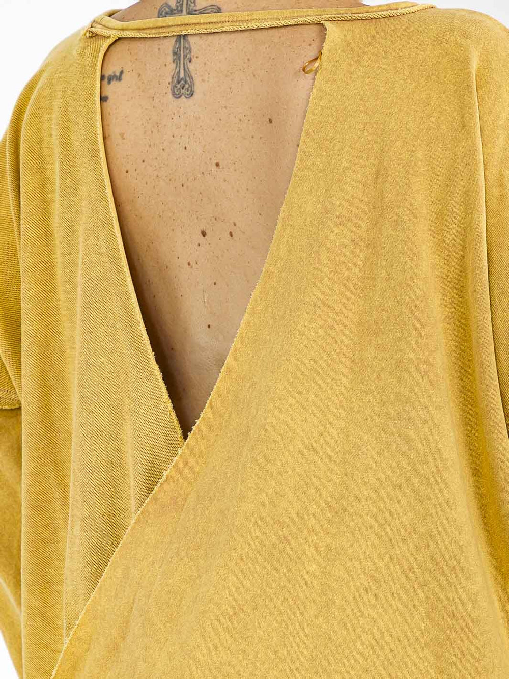 PLUS SIZE LONG SLEEVE OPEN BACK OVERSIZED TOP