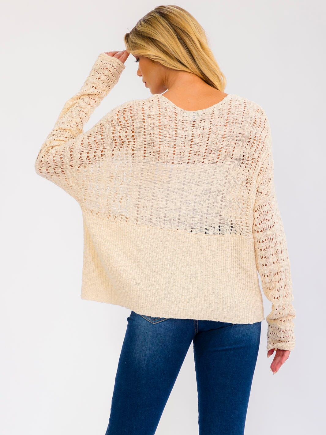 WOMEN'S LONG SLEEVE BUTTON CLOSURE KNIT CARDIGAN