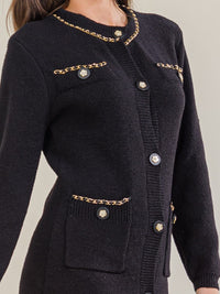 WOMEN'S LONG SLEEVE BUTTON UP FRONT POCKETS BODYCON MINI DRESS
