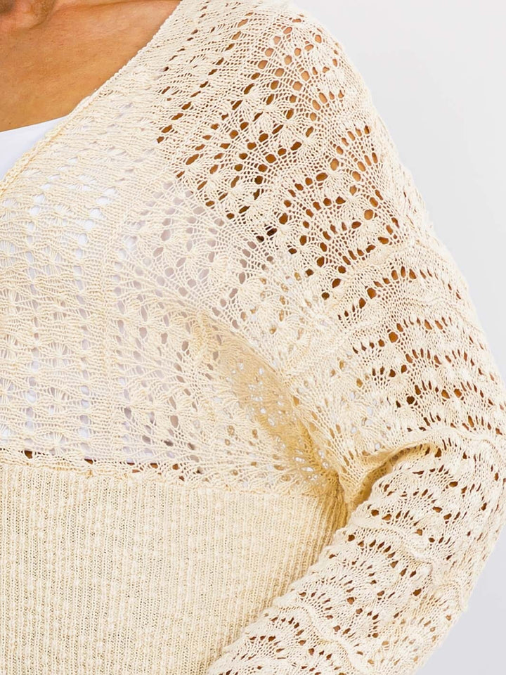 WOMEN'S LONG SLEEVE BUTTON CLOSURE KNIT CARDIGAN