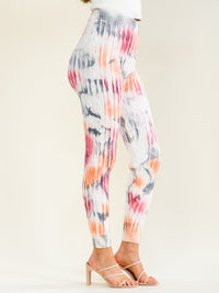 WOMEN'S ELASTIC WAIST RIBBED SKINNY LEG LEGGINGS