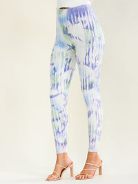 WOMEN'S ELASTIC WAIST RIBBED SKINNY LEG LEGGINGS