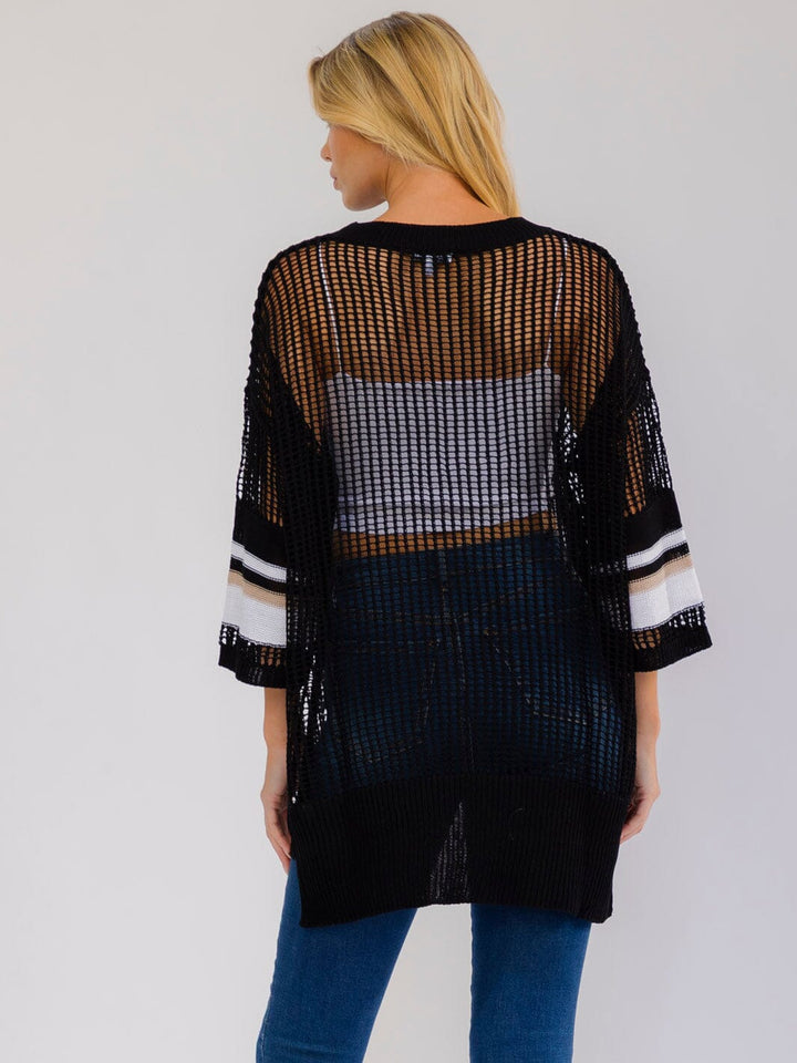 WOMEN'S SHORT SLEEVE KNIT PULLOVER COVER UP TOP