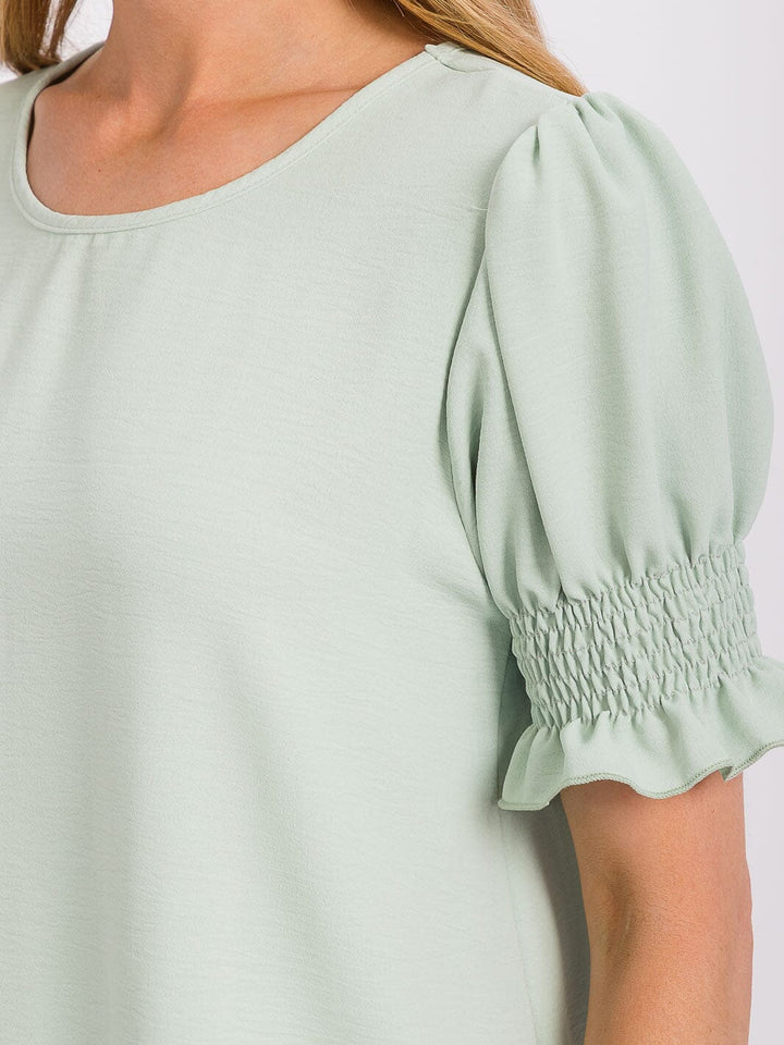 WOMEN'S SHORT PUFF SLEEVE BLOUSE