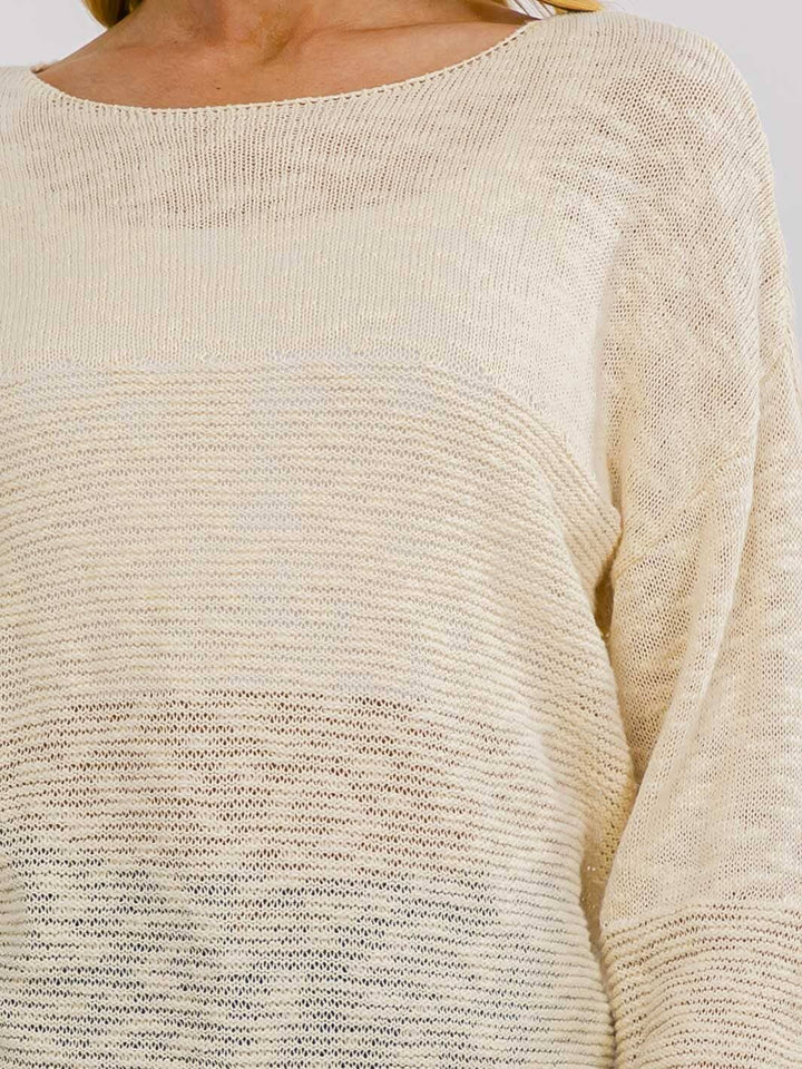 WOMEN'S LONG SLEEVE KNIT PULLOVER TOP