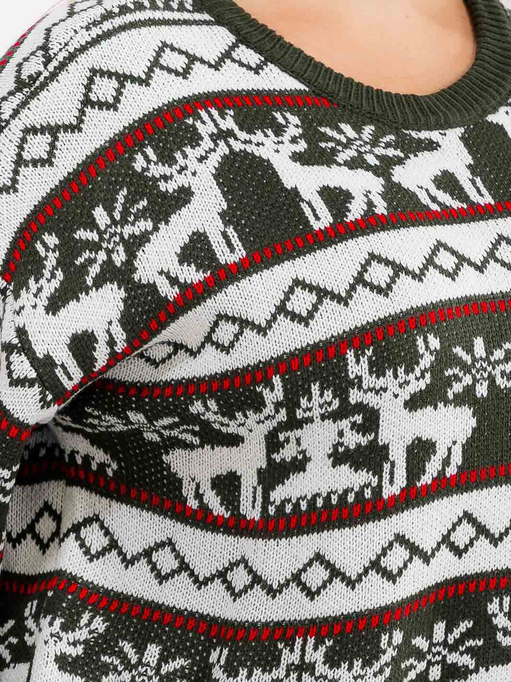 PLUS SIZE LONG SLEEVE GRAPHIC PULLOVER KNIT SWEATER