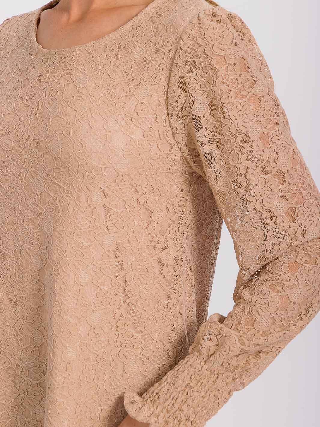 WOMEN'S LONG SLEEVE ALL OVER LACE BLOUSE