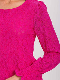 WOMEN'S LONG SLEEVE ALL OVER LACE BLOUSE