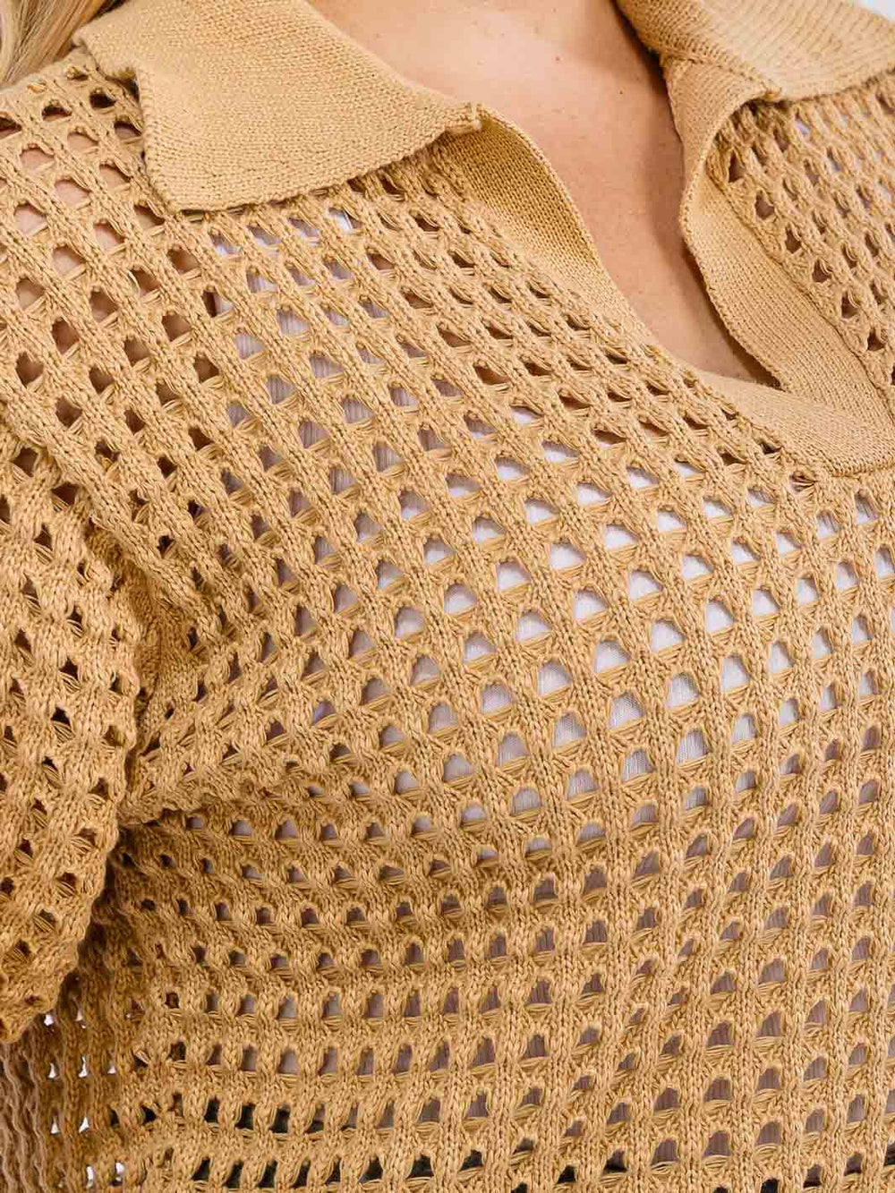 PLUS SIZE LONG SLEEVE V-NECK LOOSE FIT KNIT TOP