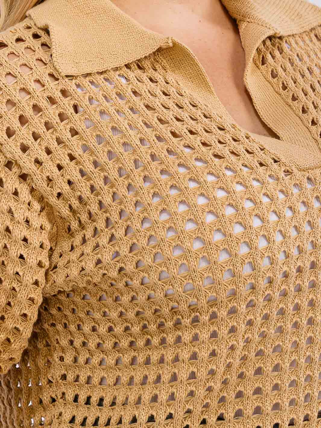 PLUS SIZE LONG SLEEVE V-NECK LOOSE FIT KNIT TOP