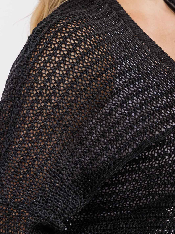 PLUS SIZE LONG SLEEVE OPEN FRONT KNIT CARDIGAN