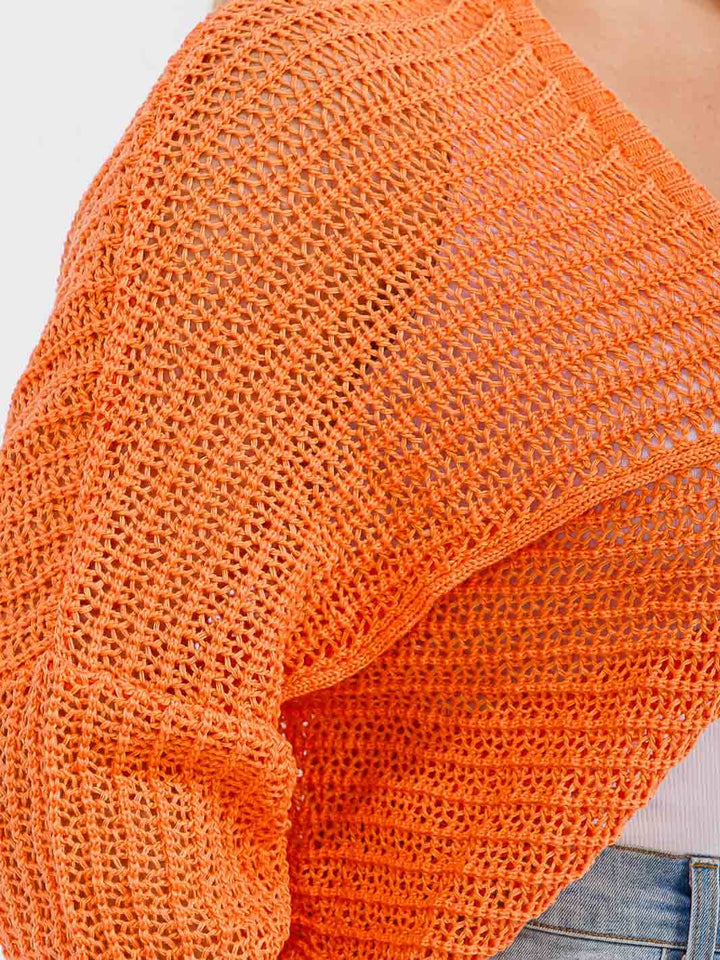 PLUS SIZE LONG SLEEVE OPEN FRONT KNIT CARDIGAN