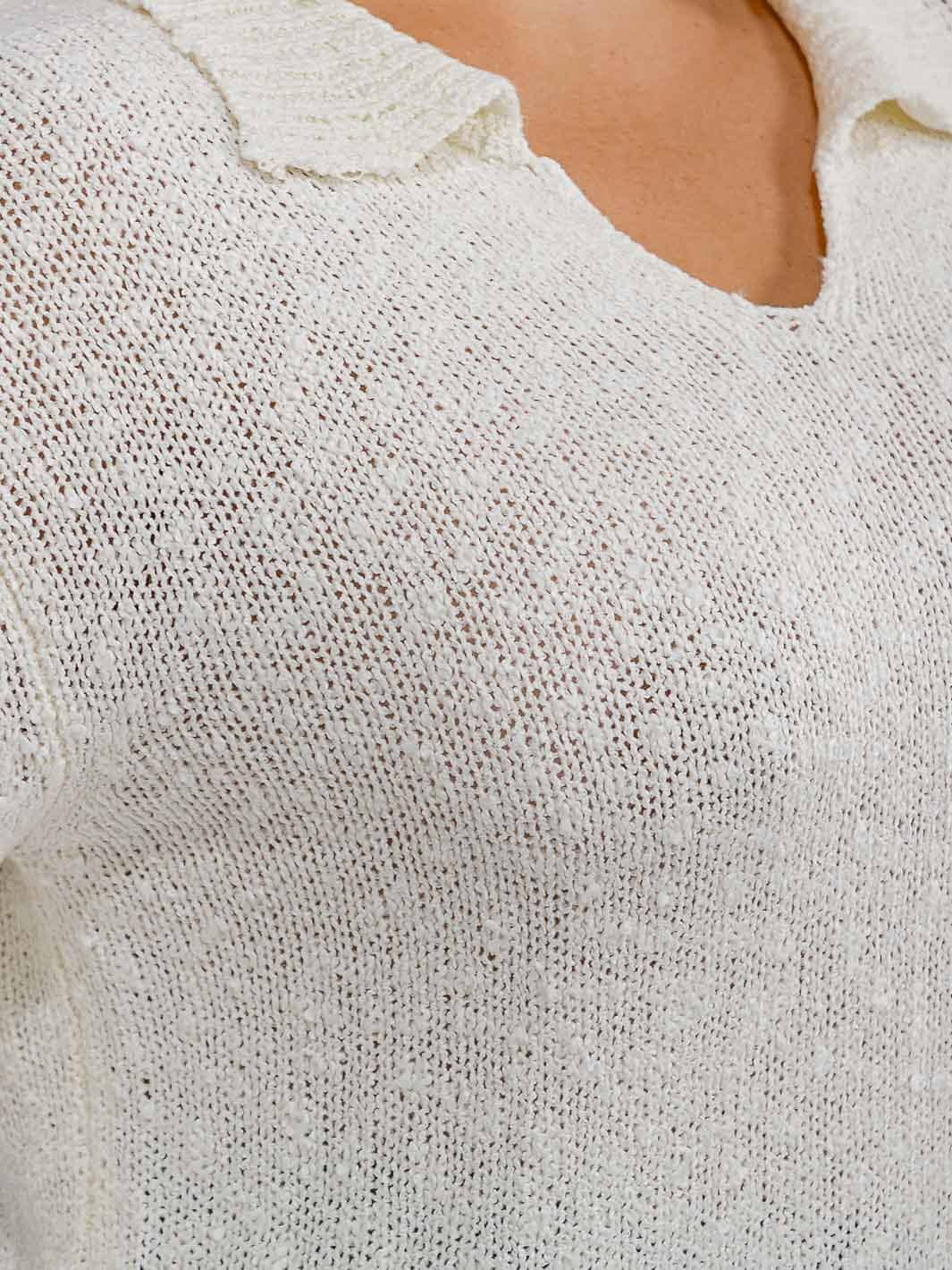 PLUS SIZE LONG SLEEVE V-NECK PULLOVER SWEATER