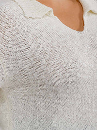 PLUS SIZE LONG SLEEVE V-NECK PULLOVER SWEATER